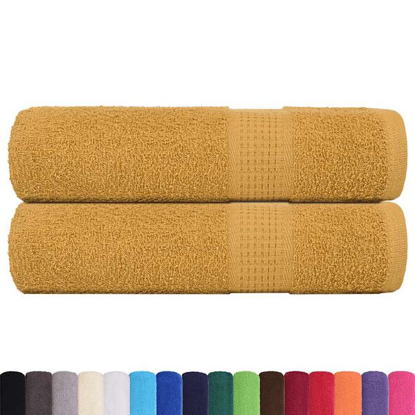 vidaXL Essuie-mains FROGN 2 pcs dor&eacute; 50x100 cm 360 g/m&sup2;