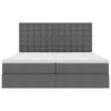 vidaXL Lit de Rangement Gris fonc&eacute; 180 x 200 cm Cuir synth&eacute;tique