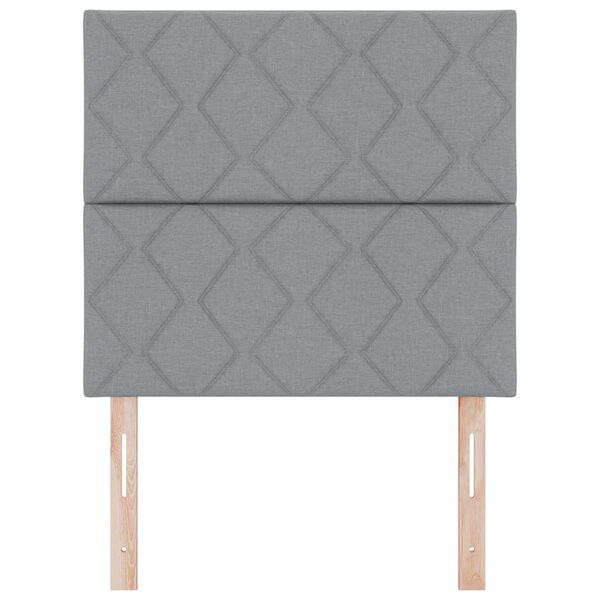 vidaXL T&ecirc;te de lit avec t&ecirc;te de lit Gris clair 100 cm Cuir synth&eacute;tique