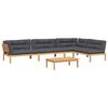 vidaXL Salon palette de jardin avec coussins 5pcs bois d'acacia massif