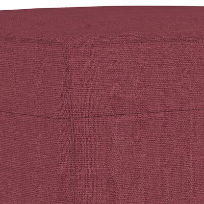 vidaXL Ensemble de canapés 4 pcs avec coussins rouge bordeaux tissu