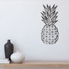 Homemania D&eacute;coration murale Ananas 22x55 cm Acier Noir