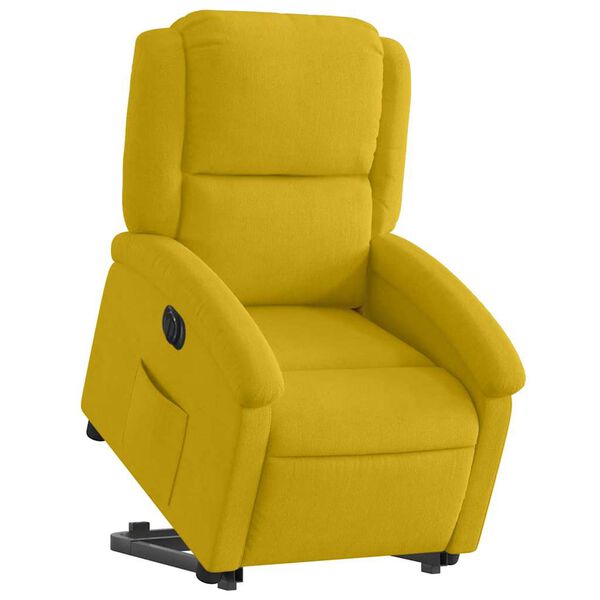 vidaXL Fauteuil inclinable &eacute;lectrique jaune Velours