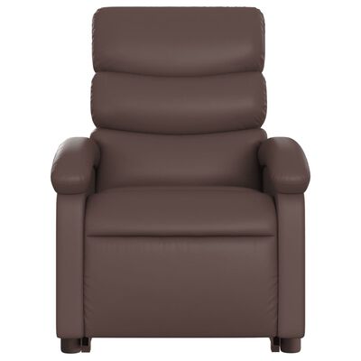 vidaXL Fauteuil inclinable de massage Marron Similicuir