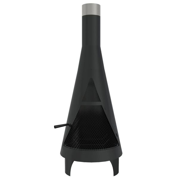 vidaXL Po&ecirc;le de jardin avec tisonnier 45x45x122 cm acier