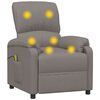 vidaXL Fauteuil de massage Taupe Tissu