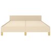 vidaXL Cadre de lit sans matelas cr&egrave;me 140x190 cm tissu