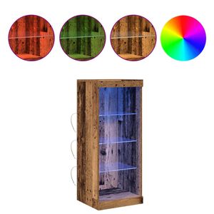 vidaXL Buffet LED Bois ancien 41 x 37 x 100 cm Bois d'ing&eacute;nierie