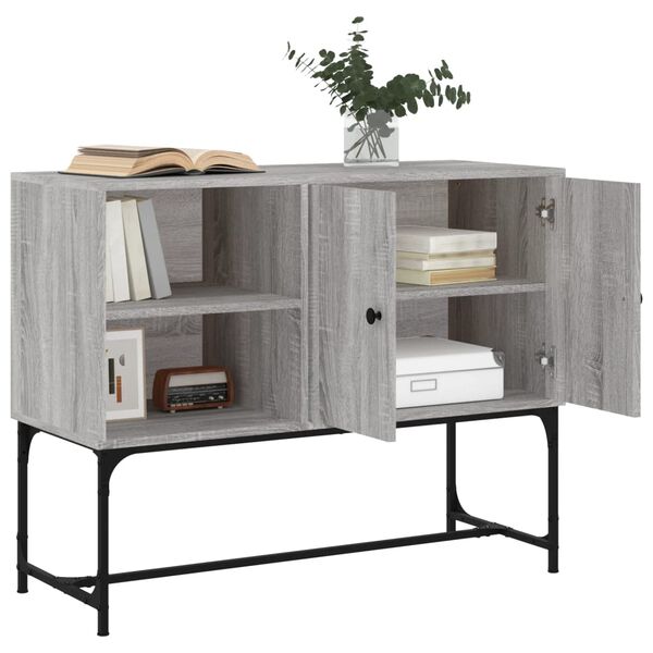 vidaXL Buffet sonoma gris 100x40x79,5 cm bois d'ing&eacute;nierie