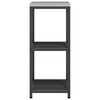 vidaXL Rangement de cuisine avec &eacute;tag&egrave;re Noir 60 x 50 x 92 cm Acier