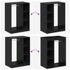 vidaXL Armoire avec &eacute;tag&egrave;re avec stockage Ch&ecirc;ne noir 77 x 48 x 102 cm