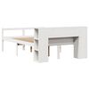 vidaXL Lit biblioth&egrave;que sans matelas blanc 140x200 cm bois pin massif