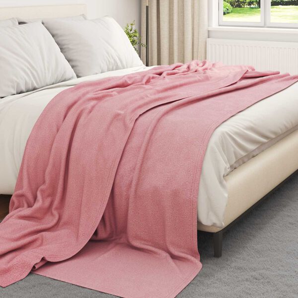 vidaXL Couvertures &agrave; jeter 6 pcs Rose 270 x 240 cm Toison