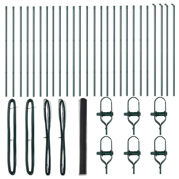 vidaXL Poteau de cl&ocirc;ture. Gris 50 x 1,6 m (maillage de 50 mm)