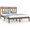 vidaXL Cadre de lit Marron miel Bois massif 160x200 cm