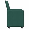 vidaXL Chaises de Salle &agrave; Manger avec Roues 2 pcs Vert fonc&eacute; tissu
