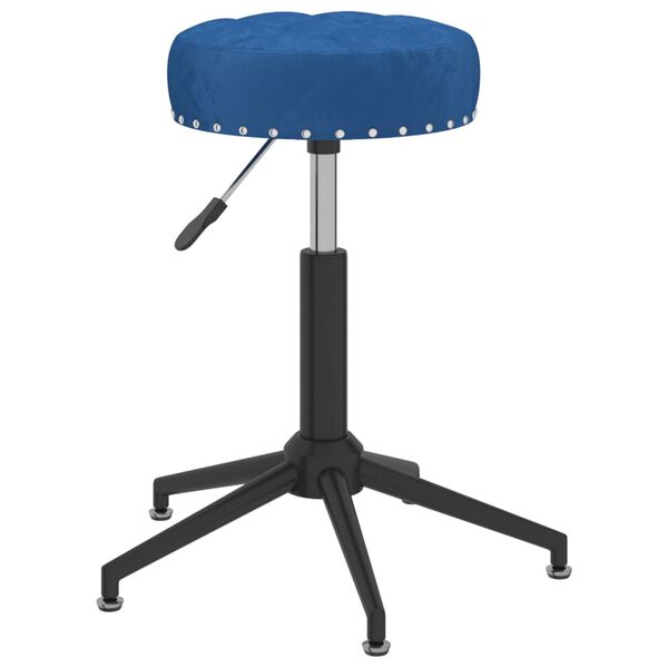 vidaXL Chaises pivotantes &agrave; manger lot de 2 bleu velours