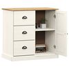 vidaXL Buffet avec tiroirs VIGO 78x40x75 cm blanc bois massif de pin