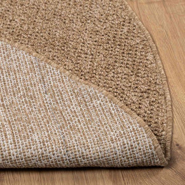 vidaXL Tapis de surface Rond HUARTE Naturel &Oslash; 160 CM Polyester