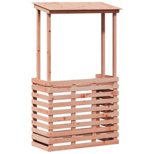 vidaXL Table de bar d'ext&eacute;rieur et toit 112,5x57x195,5 cm bois massif