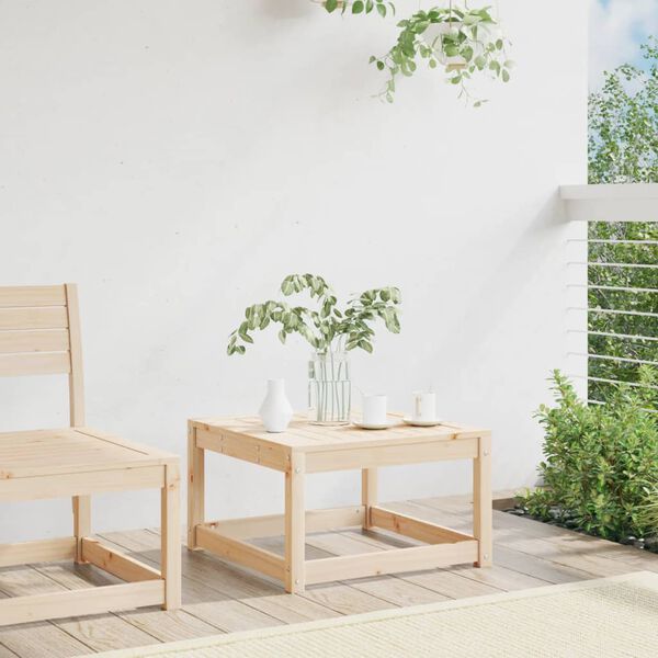 vidaXL Repose-pied de jardin bois de pin massif