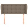 vidaXL T&ecirc;te de lit avec oreilles Taupe 83x23x78/88 cm Tissu
