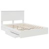 vidaXL Lit de Rangement Blanc 150 x 200 cm Bois d'ing&eacute;nierie