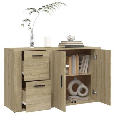 vidaXL Buffet Chêne sonoma 100x33x59,5 cm Bois d'ingénierie