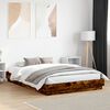 vidaXL Cadre de lit sans matelas ch&ecirc;ne fum&eacute; 120x200 cm
