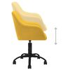 vidaXL Chaises pivotantes &agrave; manger lot de 6 jaune tissu