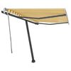 vidaXL Auvent manuel r&eacute;tractable sur pied 300x250 cm Jaune/Blanc