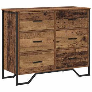 vidaXL Commode avec tiroir 2 pcs Bois ancien 91 x 35,5 x 74,5 cm