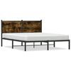 vidaXL Cadre de lit en m&eacute;tal sans matelas ch&ecirc;ne fum&eacute; 140x200 cm