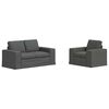 vidaXL Canap&eacute; 120cm 2 pcs Gris fonc&eacute; M&eacute;tал