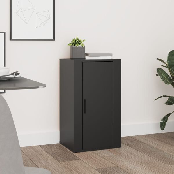 vidaXL Buffet Noir 40x33x70 cm Bois d'ing&eacute;nierie