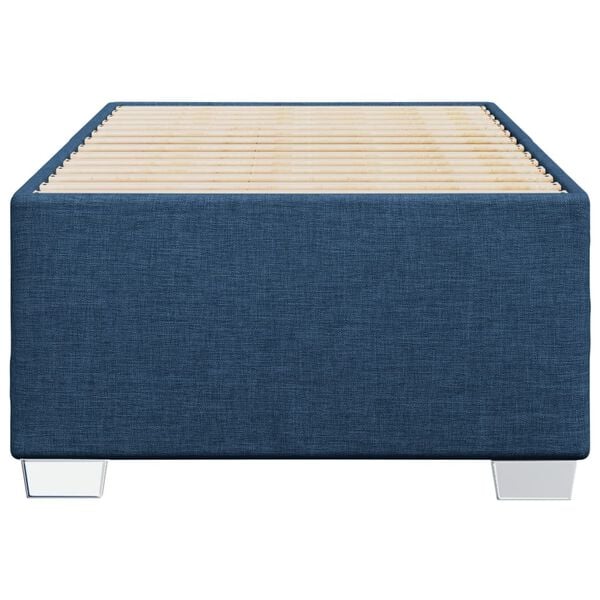 vidaXL Cadre de lit sans matelas bleu 80x200 cm tissu
