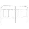 vidaXL T&ecirc;te de lit de remplacement m&eacute;tal blanc 180 cm