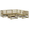 vidaXL Salon de jardin 6 pcs bois de pin impr&eacute;gn&eacute;