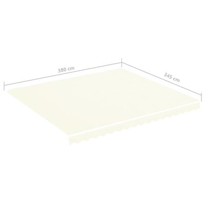 vidaXL Tissu de remplacement pour auvent Crème 4x3,5 m