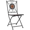 vidaXL Chaises de bistrot mosaïque 2 pcs Orange et gris