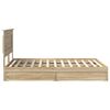 vidaXL Lit de Rangement Ch&ecirc;ne Sonoma 140 x 200 cm Bois d'ing&eacute;nierie