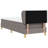 vidaXL Lit &agrave; ressorts avec matelas Taupe 80 x 200 cm tissu
