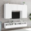 vidaXL Meuble TV mural blanc 80x30x30 cm bois d'ing&eacute;nierie