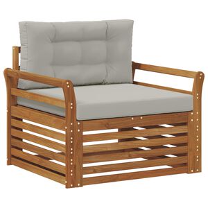 vidaXL Canap&eacute; d&rsquo;ext&eacute;rieur Bois d'acacia massif et polyester