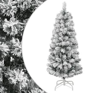 vidaXL Sapin de No&euml;l artificiel &agrave; charni&egrave;res avec neige floqu&eacute;e 120 cm