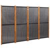 vidaXL Cloison de s&eacute;paration 4 panneaux Noir 280x180 cm