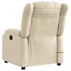 vidaXL Fauteuil de massage inclinable Crème Tissu