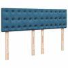 vidaXL Sommier &agrave; lattes de lit et matelas bleu 140x200 cm velours