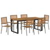 vidaXL Ensemble de salle &agrave; manger pour jardin 7 pc Gris