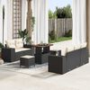 vidaXL Ensemble de canapé de jardin 8 pcs Noir et Crème Poly Rattan